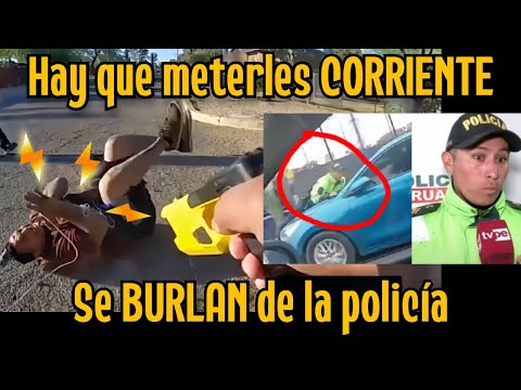 SALVAJE enviste policía y fuga ⚡️corriente pa ti⚡️ imágenes EXCLUSIVAS