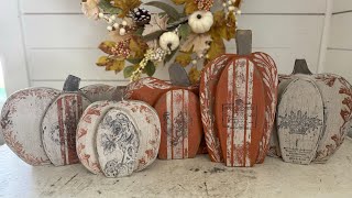 Cozy Cottage Fall Decor DIY - Scrap Wood Pumpkins