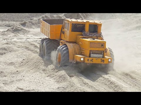 WORLD OF RC VEHICLES! MAZ 537G! VOLVO A45G! VOLVO L250GS! BIGGEST RC CONSTRUCTION SITE