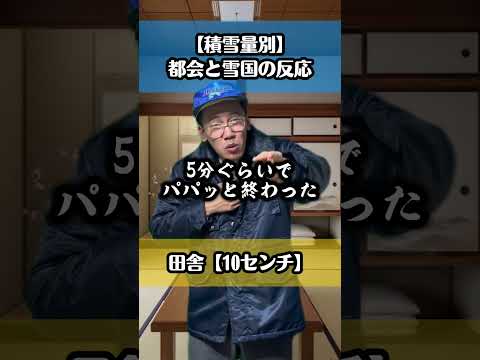 【積雪量別】都会と雪国の反応