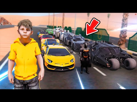 سيارات باتمان ضد سياراته الرياضية😱🔥!! | فلم قراند