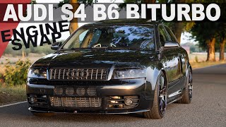 AUDI S4 B6 BITURBO 715HP STROKER - Crazy engine swap project - In detail