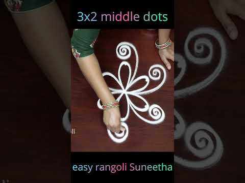 Daily rangoli kolam designs & muggulu #shorts