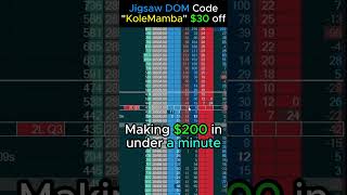 +$200 From This CLEAN Jigsaw DOM Setup #futurestrading #futures #trading