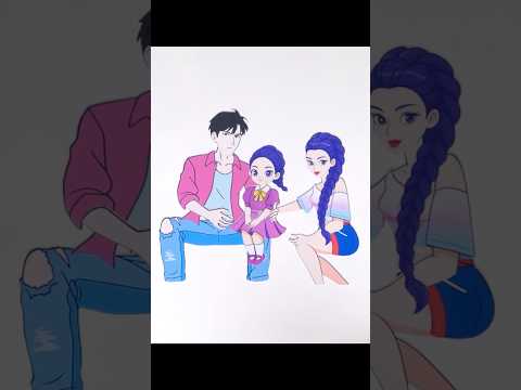 HUNTRIX GIRL and SAJA BOYS Their Family ๐จโ๐ฉโ๐ง | KPOP DEMON HUNTERS Sticker Book DIY #golden #sodapop