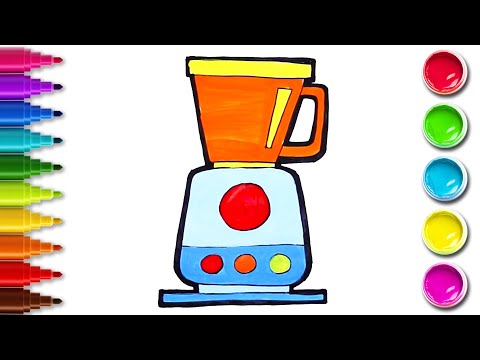 How to Draw a Mixer | Easy Drawing and Coloring for Kids | Chiki Art | HooplaKidz How To