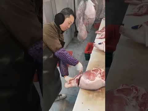 The man enjoyed his work very well cutting the meat ? #cactusfoodies #shorts #porkmeat #meat #pork