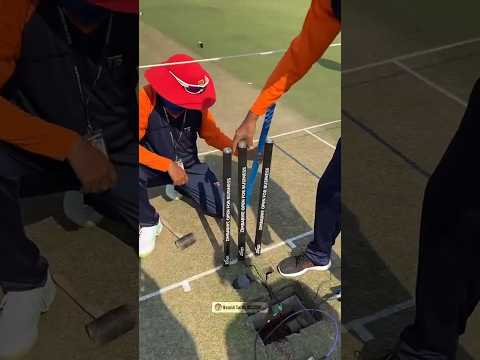 How to insert LED Stumps in Cricket Pitch ? #shorts