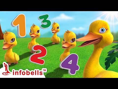 Five Little Ducks Went Swimming One Day | Nursery & Baby Rhymes | Infobells #babyrhymes #nursery