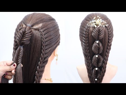 Simple & Stylish Long Ponytail Hairstyle For Wedding | Amazing & Beautiful Hairstyle For Bridal Look