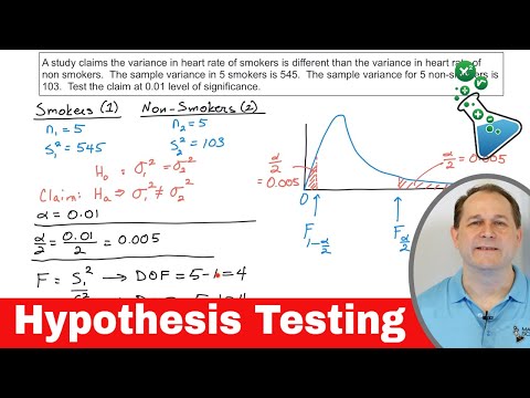 Hypothesis Testing with Two Variances