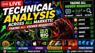 🚨 LIVE: Crypto, Stocks & Commodities Technical Analysis! 📈 Taking ALL Viewer Requests!