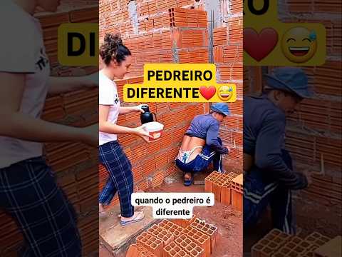 Quando pedreiro é diferente 😅❤️ #humor #comedia #pedreiroraiz #pegadinha #memes #engraçado #trolagem