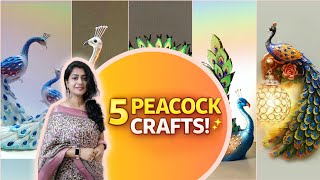 5 Genius Peacock Crafts😱 from WASTE 🦚 Home Decor DIY