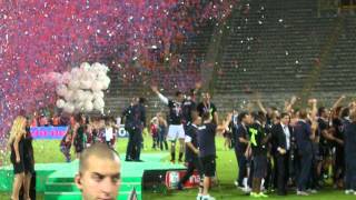 Bologna Calcio DSCN9754 giocatori rossoblu chiamati sul palco festeggiano+serieA serieA coro ceneand