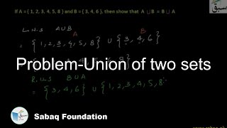Problem on Union of Two Sets