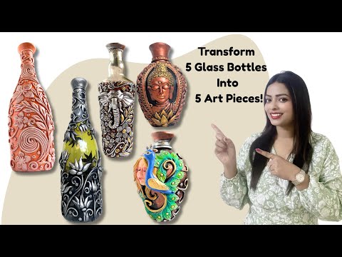 5 Stunning DIY Glass Bottle Vases | Easy Home Decor & Gift Ideas