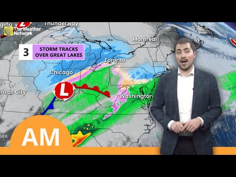 Canada's National Forecast: Cold Holds On In The West, Impactful Snowstorm In The East | #WeatherAM