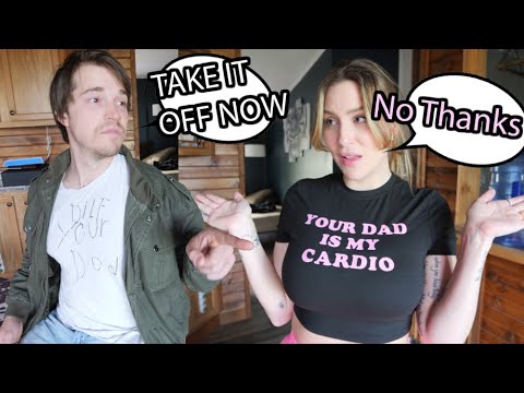 WEARING AN INAPPROPRIATE SHIRT TO SEE HIS REACTION!