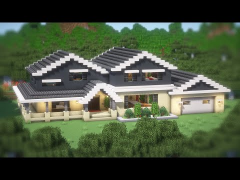 Minecraft: How To Build a Suburban House Tutorial(#10) | 마인크래프트 건축, 단독 주택, 모던하우스, 인테리어