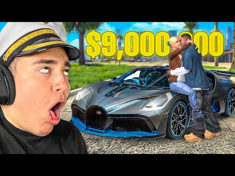 Me COMPRÉ un BUGATTI para SORPRENDER a ESTA CHICA en GTA 5 !! 😱🔥