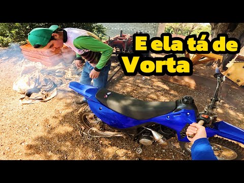 Busquei a DT 180 de volta, ficou pronto o escapamento