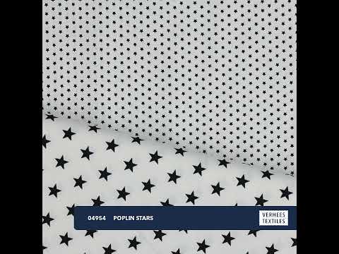 POPLIN STARS WHITE/BLACK (youtube video preview)