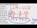 Finding Least Common Multiple and Denominator