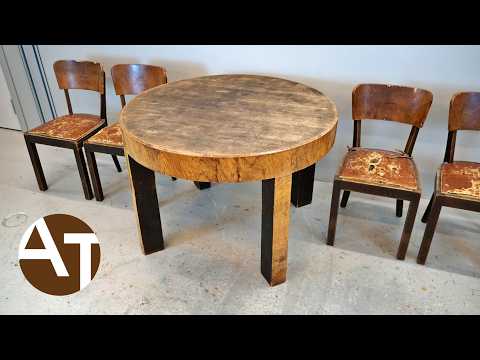 How to restore very worn Art Deco dining set