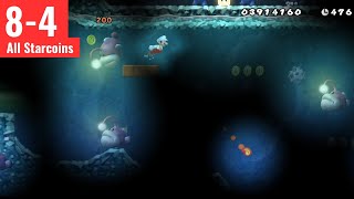 New Super Mario Bros Wii 8-4 (All Star Coins) 100% Walkthrough