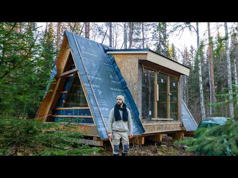 Building A-Frame Cabin in Northern Sweden Part 4