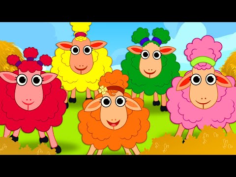 😍 Five Cute Sheeps + More Nursery Rhymes And Baby Songs