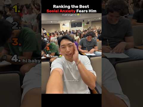 Ranking the best sosial anxiety fears him