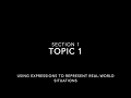 Algebraic Expressions and Word Problems