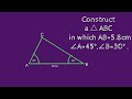 Triangle Properties and Construction