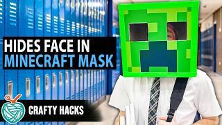 Teen Wears MINECRAFT MASK to HIDE FACE | No One Has Seen My Real Face by Crafty Hacks