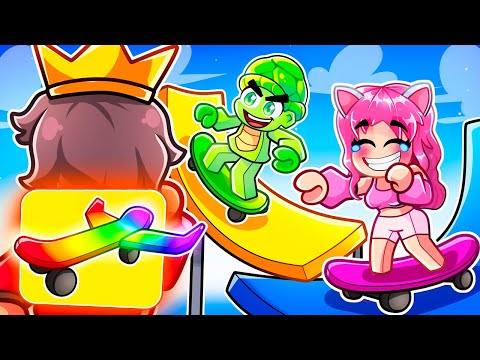 I Pretended to be a NOOB in Roblox SKATEBOARD OBBY, Then used a $100,000 Skateboard!