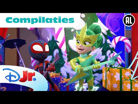 🎁🎄 Kerstfeest met Cadeaus! | Spidey, Super Katjes & Pupstruction | Disney Junior BE