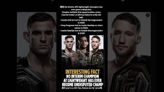 📊🤯 No interim UFC lightweight champion has ever gone undisputed.#ufc