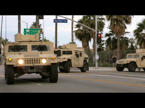 National Guard Arrives in Hollywood to Curb Mayhem - Los Angeles, CA #NationalGuard