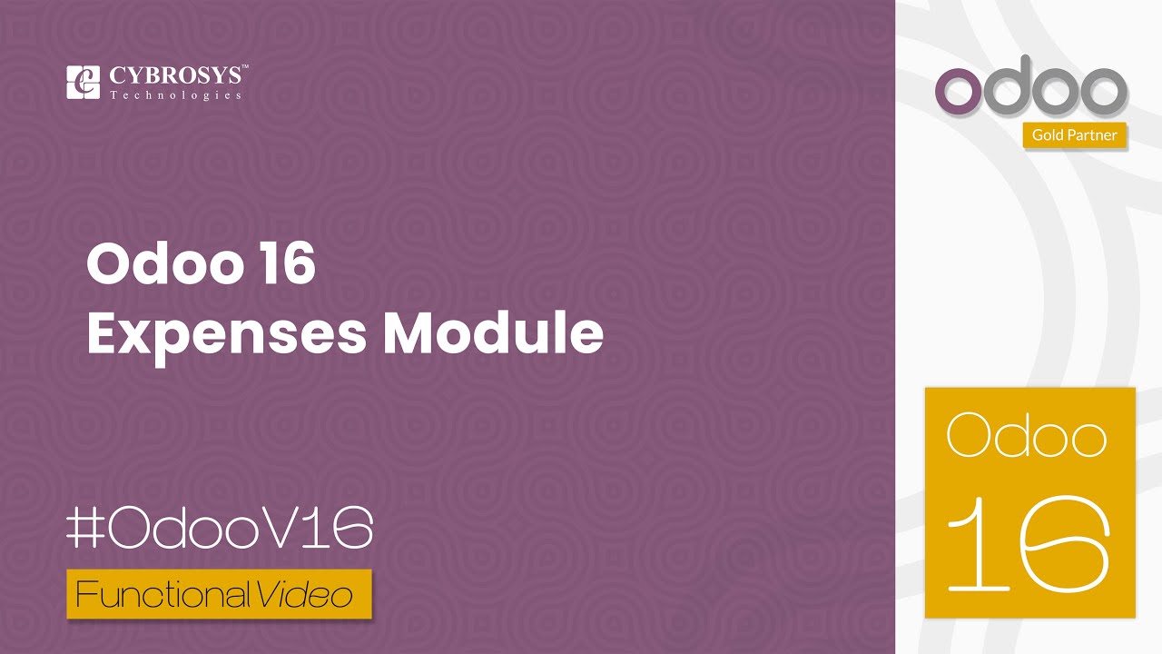 Odoo 16 Expenses Module | Odoo Enterprise Edition | Odoo 16 Expense Management | 28.11.2022

This video explains about the expense module in Odoo16. Odoo Expenses enables you to manage all expenses including travel ...