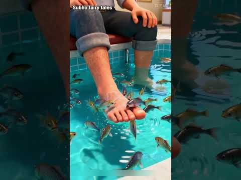 ছোটো মাছ বাবার পায়ে কামড়াচ্ছে #shorts