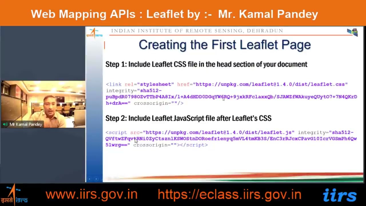 Web Mapping APIs : Leaflet by Mr. Kamal Pandey