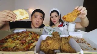 GREENWICH MUKBANG | Fried Chicken Pizza Lasagna