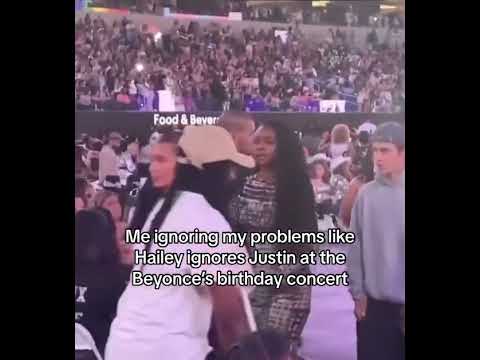 Me ignoring my problems just like #haileybieber ignored #justinbieber at #beyonce concert #shorts