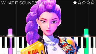 HUNTR/X - What It Sounds Like (KPop Demon Hunters OST) | EASY Piano Tutorial