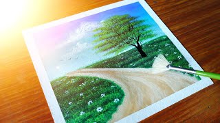 Acrylic Landscape Painting | Easy for Beginners