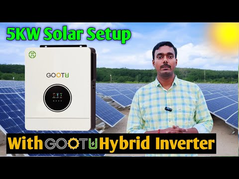 Gootu Hybrid Solar Inverter Full Setup & installation | Best 5KW Solar System for Home & Business