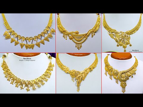 Latest light weight Gold Necklace Designs collection | gold choker necklace design | 2024 collection