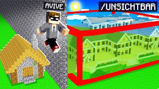 Ich CHEATE mit UNSICHTBAREN BLÖCKEN in Minecraft !!